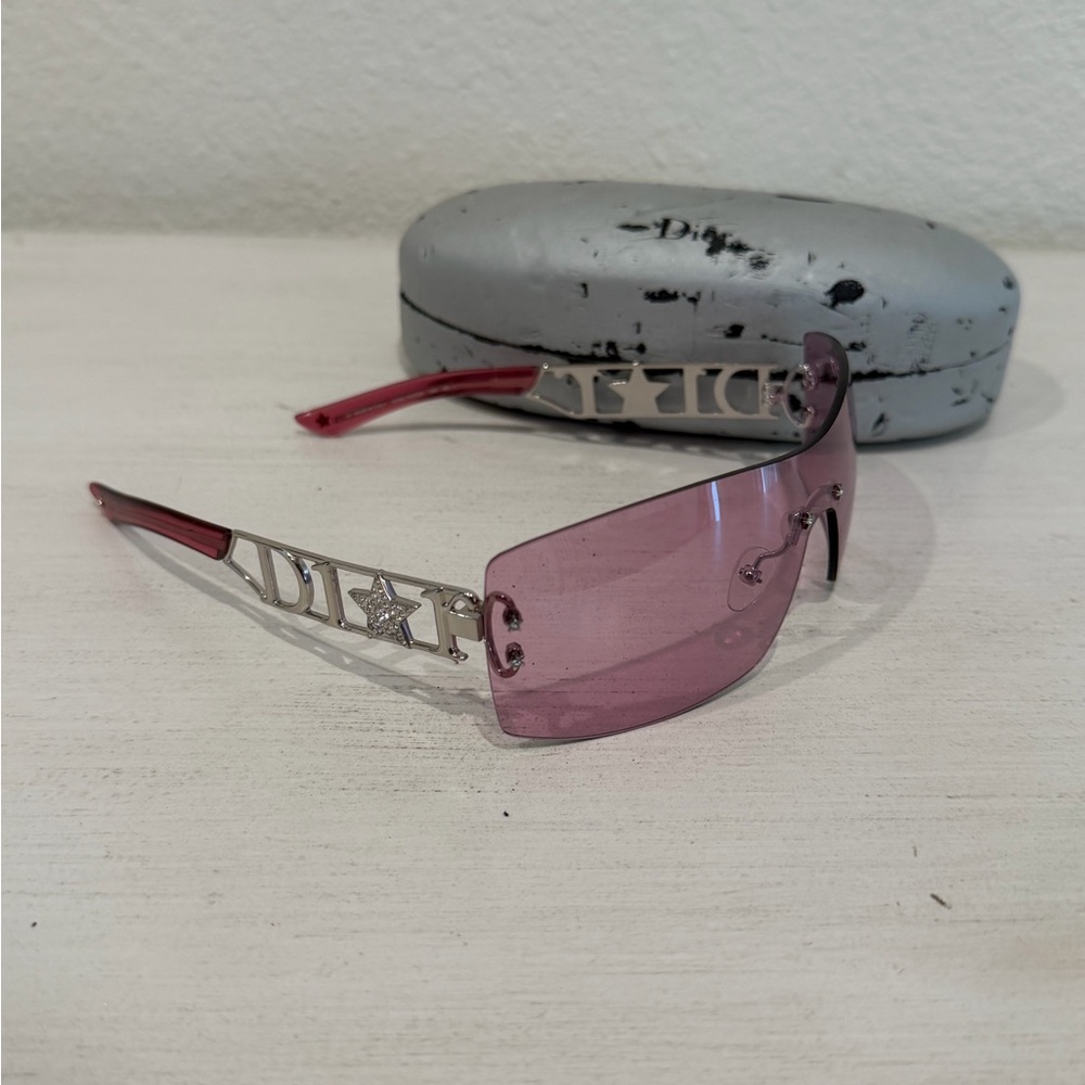 Dior Diorlywood Pink Rimless Sunglasses